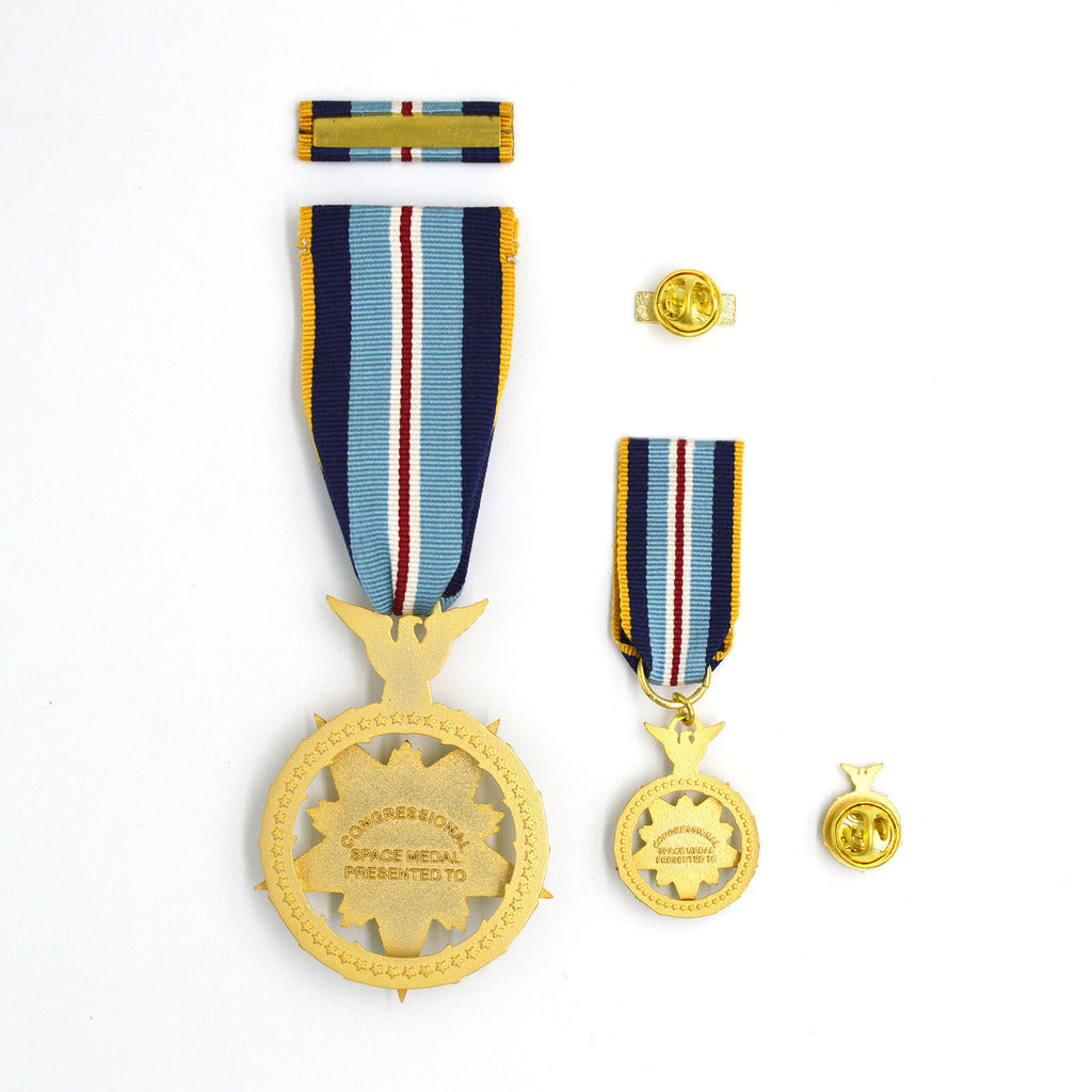 U.S. Congressional Space Medal of Honor (US Space MOH) Kongress-Weltraum-Ehrenmedaille – Kurzband / Short Ribbon Version – mit Etui – Sammleranfertigung (Replik / Nachfertigung / Museum Replica)